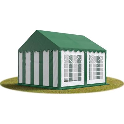 Toolport 4x4m Green-White PVC Marquee - Waterproof Party Tent Toolport 4x4m Green-White PVC Marquee - Waterproof Party Tent