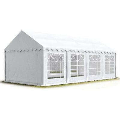 TOOLPORT 4x8m White Party Tent PVC 700 - Marquee TOOLPORT 4x8m White Party Tent PVC 700 - Marquee