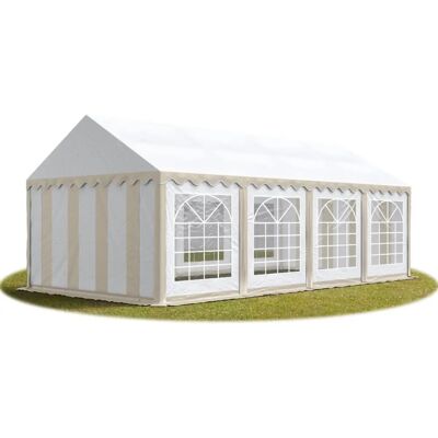 Toolport 4x8m Feesttent - Waterdicht PVC 700 - Beige-Wit Toolport 4x8m Feesttent - Waterdicht PVC 700 - Beige-Wit