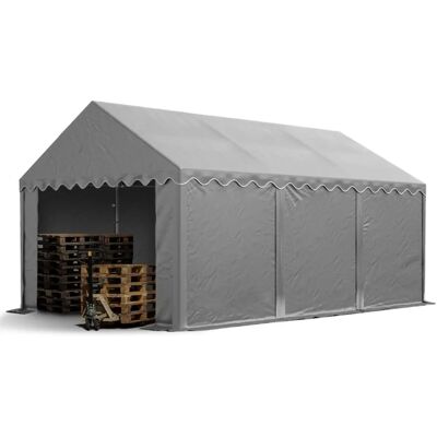Toolport 4x6 Storage Tent - Waterproof PVC, Grey - 24m² Toolport 4x6 Storage Tent - Waterproof PVC, Grey - 24m²