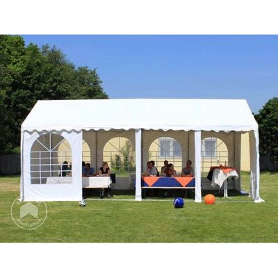 TOOLPORT 4x10m White Party Tent with Ground Frame - Weatherproof 40m² TOOLPORT 4x10m White Party Tent with Ground Frame - Weatherproof 40m²