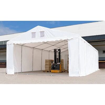 TOOLPORT 5x8m Storage Tent - Grey Waterproof PVC 800, Expandable TOOLPORT 5x8m Storage Tent - Grey Waterproof PVC 800, Expandable