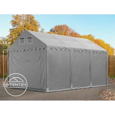 Toolport 4x6m Storage Tent - Stable Waterproof PVC Grey Toolport 4x6m Storage Tent - Stable Waterproof PVC Grey