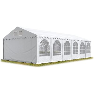 Toolport 6x12m Valkoinen juhlateltta maaframesrillä - Säänkestävä Toolport 6x12m Valkoinen juhlateltta maaframesrillä - Säänkestävä