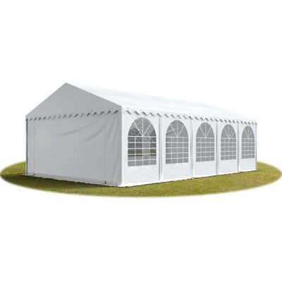 TOOLPORT 5x10m Tenda de Festa Branca - PVC Impermeável, 50m² TOOLPORT 5x10m Tenda de Festa Branca - PVC Impermeável, 50m²