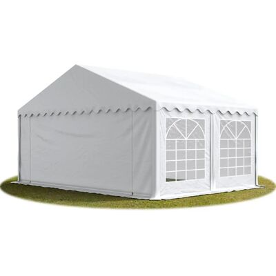 Toolport 5x4m White Marquee - Waterproof PVC 700 - Party Tent Toolport 5x4m White Marquee - Waterproof PVC 700 - Party Tent