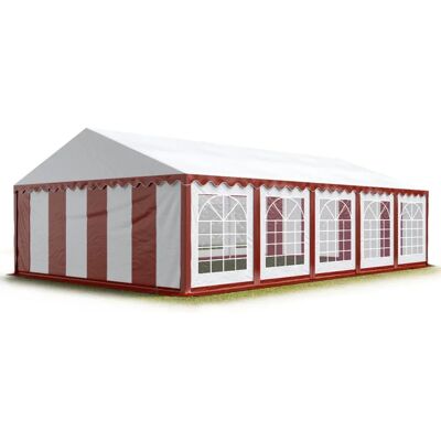 TOOLPORT 5x10m Partytält - PVC 700 - röd-vit - Partytält TOOLPORT 5x10m Partytält - PVC 700 - röd-vit - Partytält
