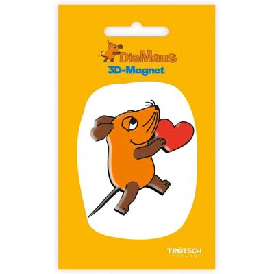 Trötsch Modell 3D-Magnet Maus mit Herz - Magnet für Die Sendung mit der Maus Trötsch Modell 3D-Magnet Maus mit Herz - Magnet für Die Sendung mit der Maus