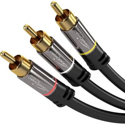 KabelDirekt - Cavo audio video stereo Cinch - 2 m - Serie PRO KabelDirekt - Cavo audio video stereo Cinch - 2 m - Serie PRO