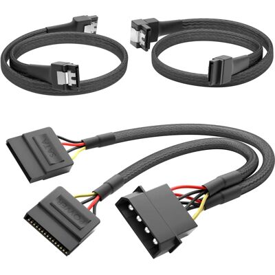 KabelDirekt Cavo SATA flessibile di alimentazione e dati - 30cm KabelDirekt Cavo SATA flessibile di alimentazione e dati - 30cm