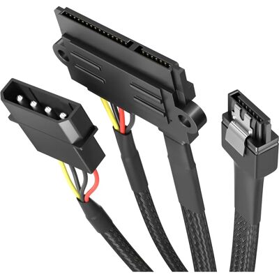 KabelDirekt – cabo SATA de alta flexibilidade, 15-Pin SATA 6 Gbps & Molex 4pin, 60cm - Cabo SATA KabelDirekt – cabo SATA de alta flexibilidade, 15-Pin SATA 6 Gbps & Molex 4pin, 60cm - Cabo SATA