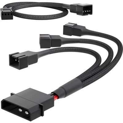 KabelDirekt câble Y Molex 2 broches 12V à 3 x 15cm - Extension ventilateur KabelDirekt câble Y Molex 2 broches 12V à 3 x 15cm - Extension ventilateur
