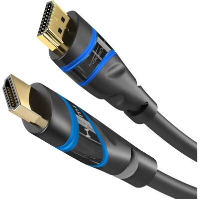 KabelDirekt Ultra HD Highspeed HDMI-kabel - Ondersteunt 120 Hz 4K UHD, Dolby Vision, HDR10 - 1m KabelDirekt Ultra HD Highspeed HDMI-kabel - Ondersteunt 120 Hz 4K UHD, Dolby Vision, HDR10 - 1m