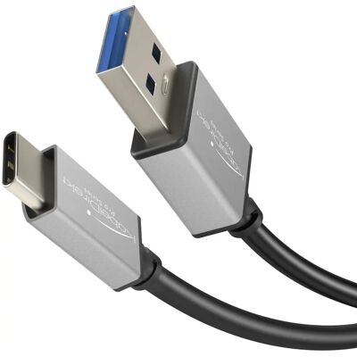 KabelDirekt - USB A 3.0 to USB-C - Preto - 2m - Cabo KabelDirekt - USB A 3.0 to USB-C - Preto - 2m - Cabo