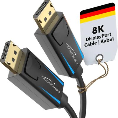 Câble DisplayPort 8K/60Hz 3m Gaming KabelDirekt Câble DisplayPort 8K/60Hz 3m Gaming KabelDirekt