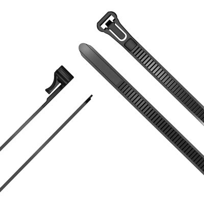 KABELDIREKT Återanvändbara kabelband - 7,4x250mm - Nylon KABELDIREKT Återanvändbara kabelband - 7,4x250mm - Nylon