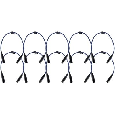 Pronomic - Jeu de câbles DMX 10x - XLR 3 broches - 0,5 m - Bleu - Publicité Pronomic - Jeu de câbles DMX 10x - XLR 3 broches - 0,5 m - Bleu - Publicité
