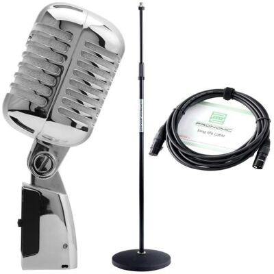 Pronomic - Elvis - Retro - Stand Cable - Microphone - Publicité Pronomic - Elvis - Retro - Stand Cable - Microphone - Publicité