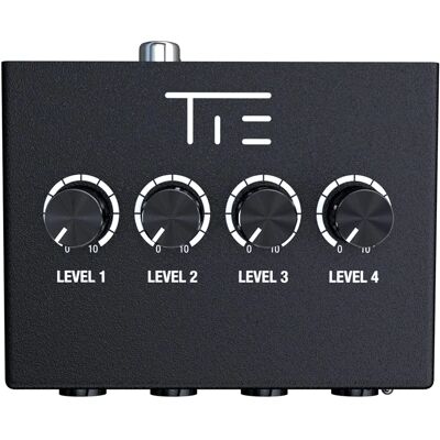 Tie Studio Headphone Amplifier 4CH - Headphone Amplifier, 4-channel, Black Tie Studio Headphone Amplifier 4CH - Headphone Amplifier, 4-channel, Black
