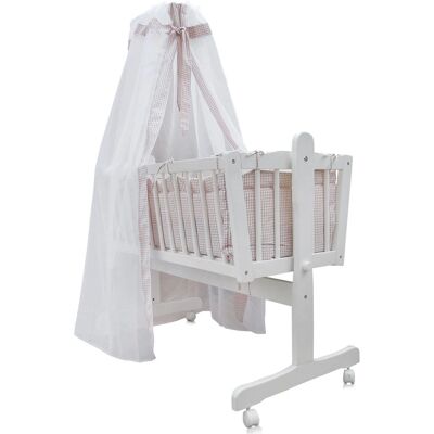 VitaliSpa Babybett - Orso della luna Weiß, 90x40cm, Verstellbares Schaukelsystem VitaliSpa Babybett - Orso della luna Weiß, 90x40cm, Verstellbares Schaukelsystem