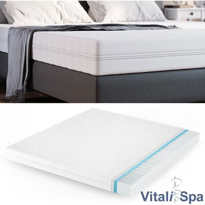 Vitalispa - Colchón de espuma blanca 160x200cm 7 zonas H2 Vitalispa - Colchón de espuma blanca 160x200cm 7 zonas H2