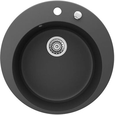 Lavello rotondo in quarzo nero Bergström - Cucina Lavello rotondo in quarzo nero Bergström - Cucina