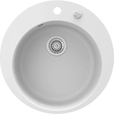 Fregadero redondo de cuarzo blanco Bergström - Electrodoméstico de cocina Fregadero redondo de cuarzo blanco Bergström - Electrodoméstico de cocina