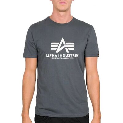 Alpha Industries Basic T-Shirt (100501) - (100501-136) szaro-czarny Alpha Industries Basic T-Shirt (100501) - (100501-136) szaro-czarny