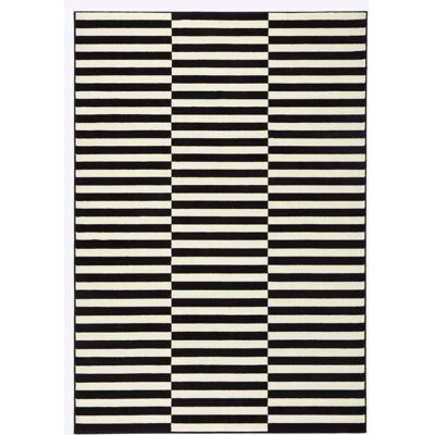 Hanse Home Panel Indoor Carpet - Rectangular, Black & Cream, 120x170cm Hanse Home Panel Indoor Carpet - Rectangular, Black & Cream, 120x170cm