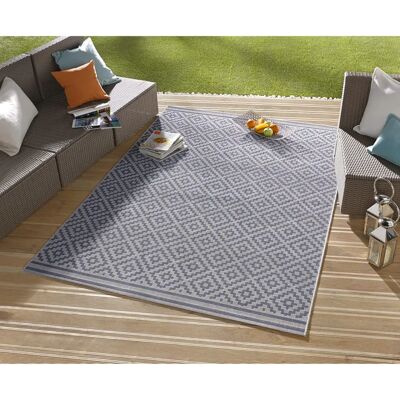 NORTHRUGS Raute Teppich - Blau, 200x290cm, UV-beständig, Innen/Außen NORTHRUGS Raute Teppich - Blau, 200x290cm, UV-beständig, Innen/Außen