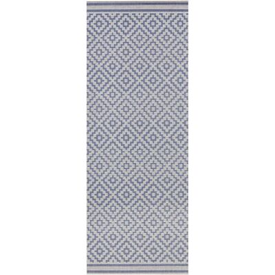 NORTHRUGS Raute Teppich - Blau - 80x200cm - Für Innen & Außen NORTHRUGS Raute Teppich - Blau - 80x200cm - Für Innen & Außen