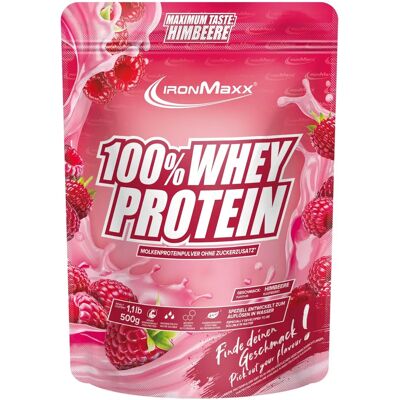IronMaxx Proteina di siero di latte 100% Lampone - Polvere proteica - 500g IronMaxx Proteina di siero di latte 100% Lampone - Polvere proteica - 500g