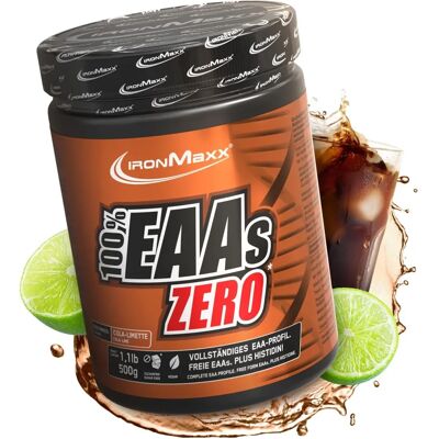 IronMaxx EAAs Zero 500g - Cola-Limette - Aminosäurepulver IronMaxx EAAs Zero 500g - Cola-Limette - Aminosäurepulver