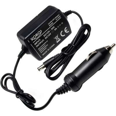 Xoro CA1224 Adaptateur de Tension Auto - 12V/24V, 3A, Noir Xoro CA1224 Adaptateur de Tension Auto - 12V/24V, 3A, Noir