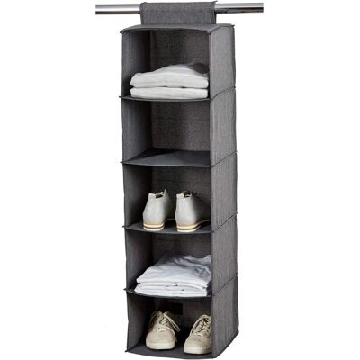 Love it Store it Premium Hanging Wardrobe Organizer - 5 Compartments Love it Store it Premium Hanging Wardrobe Organizer - 5 Compartments