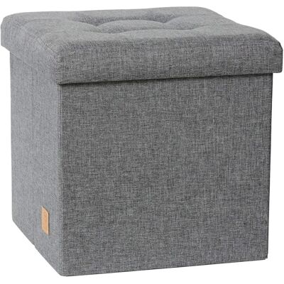 Store It! Pouf gris avec rangement - Ottoman de rangement Store It! Pouf gris avec rangement - Ottoman de rangement