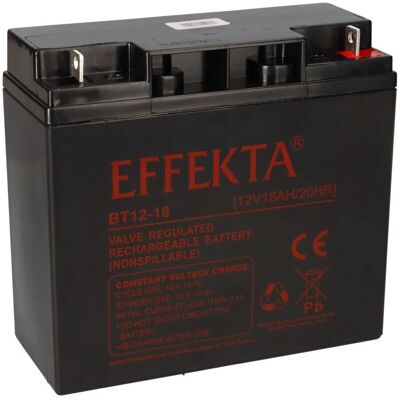 Effekta EFKTA BT12-18 - Lead-Acid, AGM, 12V, 18Ah Battery Effekta EFKTA BT12-18 - Lead-Acid, AGM, 12V, 18Ah Battery