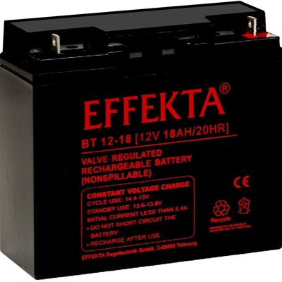 Effekta EFKTA BT12-18 - Lead-Acid, AGM, 12V, 18Ah Battery Effekta EFKTA BT12-18 - Lead-Acid, AGM, 12V, 18Ah Battery