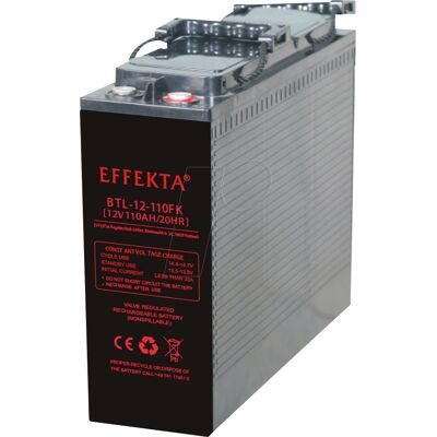 EFFEKTA BTL12-110 Blei-Vlies AGM Batterie - Front-Terminal EFFEKTA BTL12-110 Blei-Vlies AGM Batterie - Front-Terminal