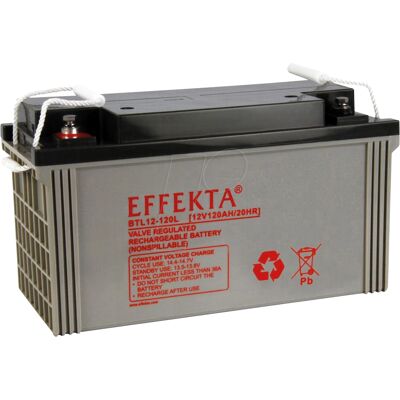 Effekta BTL 12-120L Lead-Acid Battery - 120Ah, 12V Effekta BTL 12-120L Lead-Acid Battery - 120Ah, 12V
