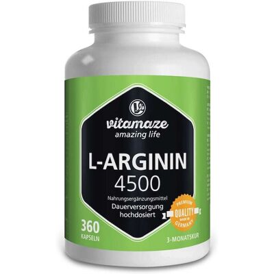 Vitamaze L-Arginine 4500 - Apoia a recuperação muscular Vitamaze L-Arginine 4500 - Apoia a recuperação muscular