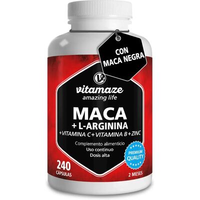 Vitamaze Maca Extrait 4:1 à Haute Dose + L-Arginine + Vitamines + Zinc - Complément alimentaire - Publicité Vitamaze Maca Extrait 4:1 à Haute Dose + L-Arginine + Vitamines + Zinc - Complément alimentaire - Publicité