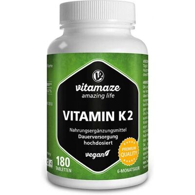 Vitamaze Vitamin K2 200 μg Vegan - Unterstützt Knochen & Blut Vitamaze Vitamin K2 200 μg Vegan - Unterstützt Knochen & Blut
