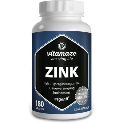 Vitamaze Zink hochdosiert 25mg Veganer Support - Nahrungsergänzungsmittel Vitamaze Zink hochdosiert 25mg Veganer Support - Nahrungsergänzungsmittel