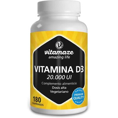 Vitamaze Vitamin D3 20000 IU Vegetarisches Ergänzungsmittel - Vitamin D3 20000 IU, 180 Tabletten Vitamaze Vitamin D3 20000 IU Vegetarisches Ergänzungsmittel - Vitamin D3 20000 IU, 180 Tabletten