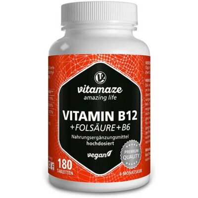 Vitamaze Vitamina B12 ad alta dose + B9 + B6 - Multivitaminici Vitamaze Vitamina B12 ad alta dose + B9 + B6 - Multivitaminici