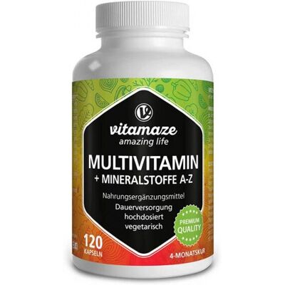 Vitamaze Marke Multivitamin - Unterstützt Immunsystem & Gesundheit - 120 Kapseln Vitamaze Marke Multivitamin - Unterstützt Immunsystem & Gesundheit - 120 Kapseln