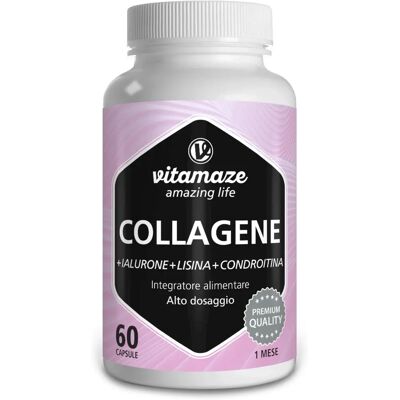 Vitamaze Kollagen 300 mg + Hyaluronsäure 100 mg Hochdosiert Kapseln - Für Jugendliche Haut Vitamaze Kollagen 300 mg + Hyaluronsäure 100 mg Hochdosiert Kapseln - Für Jugendliche Haut