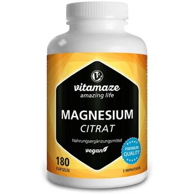 Vitamaze Citrato di Magnesio Capsule Vegane - Integratore Alimentare Vitamaze Citrato di Magnesio Capsule Vegane - Integratore Alimentare