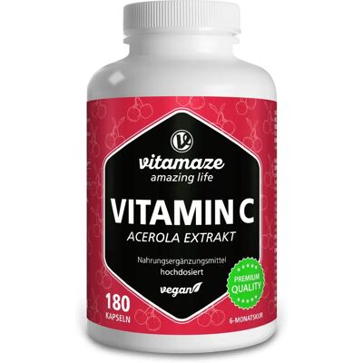 Vitamaze Vitamina C Acerola Capsule Vegane - Vitamine e Integratori Vitamaze Vitamina C Acerola Capsule Vegane - Vitamine e Integratori